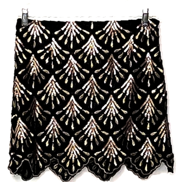 Alya gold and black metallic mini skirt Size: M - Picture 3 of 7
